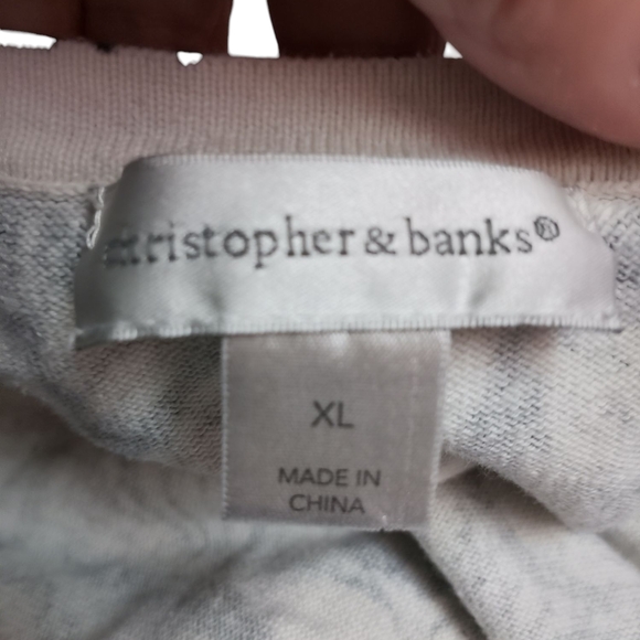 Christopher & Banks Black and White Buttoned Cardigan - Picture 4 of 7